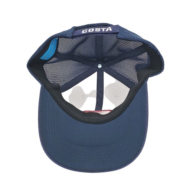 Costa Del Mar Fishing Embroidered Snapback Mesh Trucker Adjustable Cap‎ Hat Blue - Picture 5 of 6